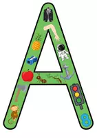 Vorschau - Spiele - Buchstaben Puzzle A-Z farbig - Seite 1