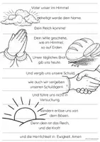 Vorschau - Arbeitsblätter - Vater Unser - Zum Ausschneiden Ordnen und Gestalten Religion - Seite 3