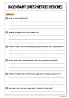 Vorschau - Arbeitsblätter - Das Jugendamt (Internetrecherche) - Seite 1