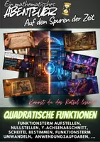 Vorschau - Spiele - Quadratische Funktionen - Auf den Spuren der Zeit - Ein mathematisches Abenteuer - Deckblatt