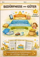 Vorschau - Arbeitsblätter - Bedürfnisse und Güter – Was Menschen brauchen und wünschen - Deckblatt