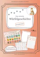 Vorschau - Arbeitsblätter - Tierische Würfelgeschichte - kreatives Schreiben - mit Sprachbausteinen - Deckblatt