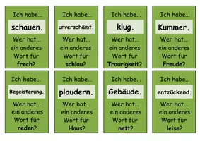 Vorschau - Spiele - „Ich habe, wer hat?“ Synonyme, Wortschatzspiel (28 Karten) - Seite 2