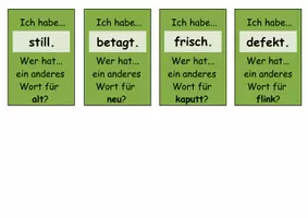 Vorschau - Spiele - „Ich habe, wer hat?“ Synonyme, Wortschatzspiel (28 Karten) - Seite 3