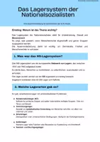 Vorschau - Merkblätter - Lernkarte + Quiz: Das Lagersystem der Nationalsozialisten - Deckblatt