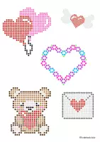 Vorschau - Mal- und Bastelvorlagen - Bügelperlen zu Valentinstag, Vater- & Muttertag💕 - Deckblatt