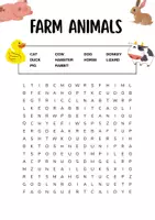 Vista previa - Juegos / Gamificación - FARM ANIMALS WORD SEARCH - Portada