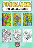 Vorschau - Mal- und Bastelvorlagen - Frühblüher: Pop Art Ausmalbilder (Kunst / Vertretung) - Deckblatt