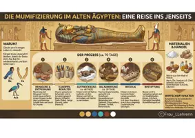 Vorschau - Mal- und Bastelvorlagen - Mumifizierung | Infografik - Seite 1