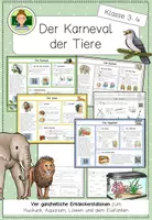 Vorschau - Stationenlernen - Musik erleben: Der Karneval der Tiere (Klasse 3-4) - Deckblatt