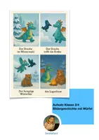 Vorschau - Spiele - Aufsatz Bildergeschichte im Winter mit Würfel Klasse 3/4 - Deckblatt