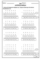 Vorschau - Arbeitsblätter - Test schriftliche Addition ZR 1 000 000 (veränderbare Datei) + Klecksaufgaben + Lösungen - Seite 3