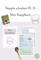 Vorschau - Arbeitsblätter - Rezepte schreiben - Rezeptbuch Klasse 2 - Deckblatt