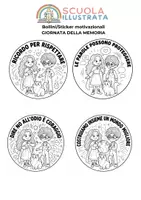 anteprima - Materiale di supporto/inclusione - Bollini/Sticker didattici GIORNATA DELLA MEMORIA - Pagina 3