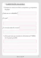 Vista previa - Hojas de trabajo - CUADERNO DE ALIMENTACIÓN Y HÁBITOS SALUDABLES - página 3