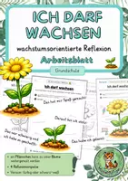 Vorschau - Arbeitsblätter - Ich darf wachsen - Reflexion | Freebie | Klassen 1-6 - Deckblatt