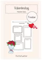 Vorschau - Arbeitsblätter - Valentinstag - Herzliche Sätze - Deckblatt