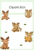 Vorschau - selbst erstellte Cliparts/Grafiken - Cliparts Elch - Deckblatt