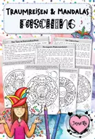 Vorschau - Mal- und Bastelvorlagen - Fantasiereisen / Traumreisen mit Mandalas: Fasching / Karneval - Deckblatt
