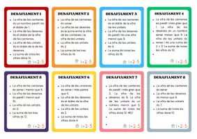 Vista previa - Hojas de trabajo - Desafiaments numèrics: nombres de 3 xifres - Portada