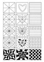 Vorschau - Mal- und Bastelvorlagen - Zeichenanleitungen OP-Art Teil 5, Schritt für Schritt - Seite 3