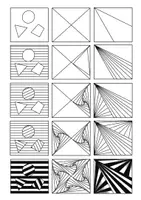 Vorschau - Mal- und Bastelvorlagen - Materialpaket Zeichenanleitungen OP-Art, Schritt für Schritt - Seite 3