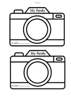 Vorschau - Arbeitsblätter - My Family: Camera Craftivity (3-fach-differenziert) (Englisch Grundschule) - Seite 1