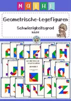 Vorschau - Spiele - Geometrische-Legefiguren Buchstaben leicht - Deckblatt