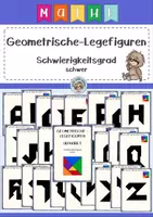 Vorschau - Spiele - Geometrische-Legefiguren Buchstaben schwer - Deckblatt