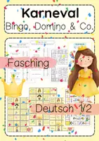 Vorschau - Arbeitsblätter - Fasching Karneval Spiele Deutsch Klasse 1 & 2 - Deckblatt