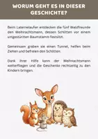 Vorschau - Bildkarten - Kamishibai Geschichte Weihnachten Weihnachtsmann Winter | 6 Bildkarten + Text A3 & A4 – 5 Waldfreunde - Seite 3