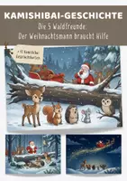 Vorschau - Bildkarten - Kamishibai Geschichte Weihnachten Weihnachtsmann Winter | 6 Bildkarten + Text A3 & A4 – 5 Waldfreunde - Deckblatt