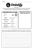 Vista previa - Unidades / Secuencias / Situaciones de Aprendizaje - Verbotify: identificamos y analizamos verbos en la música. - Portada