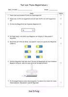 Vorschau - Test - Test Magnetismus 2024 Klasse 5 differenziert mit Förderbedarf Lernen - Deckblatt