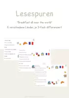 Vorschau - Arbeitsblätter - Lesespuren "Breakfast all over the world" - Deckblatt