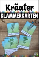 Vorschau - Stationenlernen - Kräuter - Klammerkarten - Deckblatt