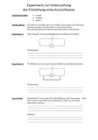 Vorschau - Experimente - Schülerexperiment zum Thema Kurzschluss - Deckblatt