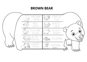 Vorschau - Mal- und Bastelvorlagen - Brown Bear Flipbook - Seite 3