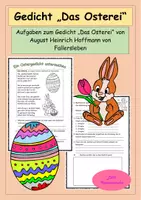Vorschau - Arbeitsblätter - Gedicht zu Ostern: "Das Osterei" - August Heinrich Hoffmann von Fallersleben - Deckblatt