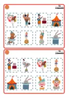 Voorbeeld - bingo met circusfiguren - Voorblad