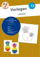 Vorschau - Mal- und Bastelvorlagen - Vorlagen Nr.12: Ananas - Deckblatt