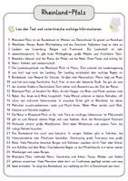 Vorschau - Arbeitsblätter - Rheinland-Pfalz Lesetext mit Fragen + Lösungen Leseverstehen Wortspeicher didaktische Reserve Lesen Leseverständnis - Seite 3