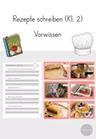 Vorschau - Arbeitsblätter - Rezepte schreiben - Vorwissen Klasse 2 - Deckblatt