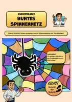 Vorschau - Stundenentwürfe - Kunstprojekt „Buntes Spinnennetz“ – Schritt-für-Schritt-Anleitung mit Deckfarben - Deckblatt