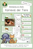Vorschau - Stundenentwürfe - Musik in Bewegung: Der Karneval der Tiere (Musik Klasse 1-4) - Deckblatt