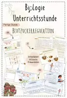 Vorschau - Stundenentwürfe - Hormone: Blutzuckerregulation | Biologie 8 | fertige Unterrichtsstunde | sofort einsetzbar - Deckblatt