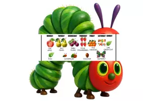 Vorschau - Mal- und Bastelvorlagen - Caterpillar Flipbook - Seite 2