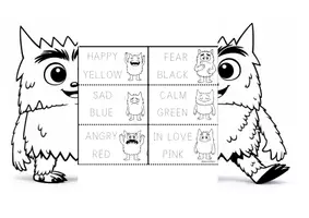 anteprima - Esercizi - Emotions Monster Flipbook - Pagina 3