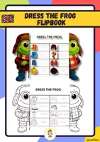 Vorschau - Mal- und Bastelvorlagen - Dress the Frog Flipbook - Deckblatt