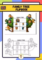 Vorschau - Mal- und Bastelvorlagen - Family tree flipbooks - Deckblatt